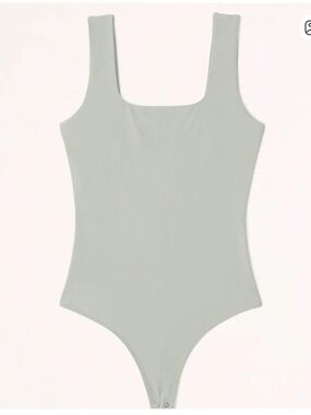 Abercrombie & Fitch Sage Green Scoop Neck Bodysuit